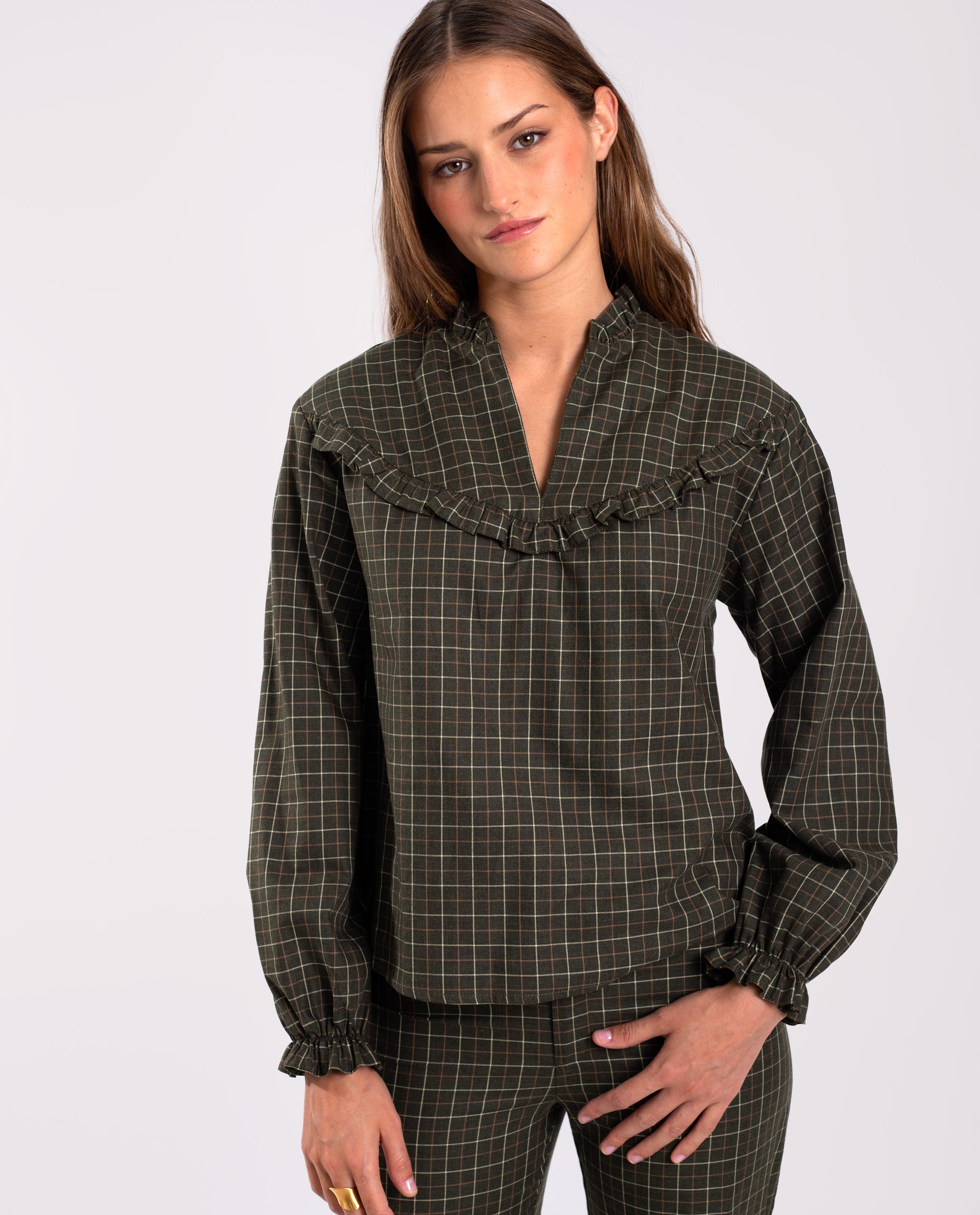 Usar Playera De Cuadros Mujer Blusa De Cuadros Para Mujer, Manga