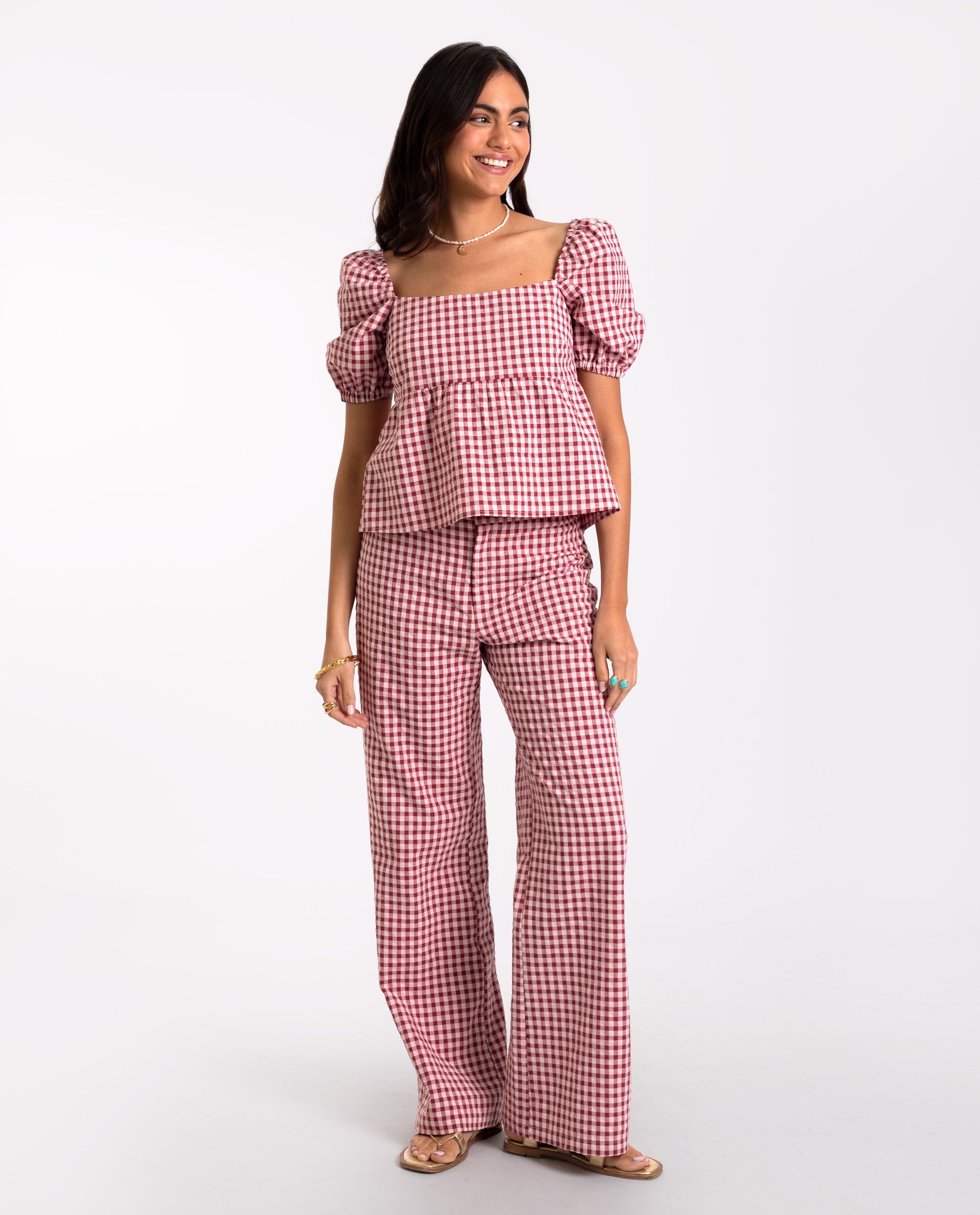 Pantalon Vichy Pantalon Recto Cuadros Zara Vichy Rojo Zara