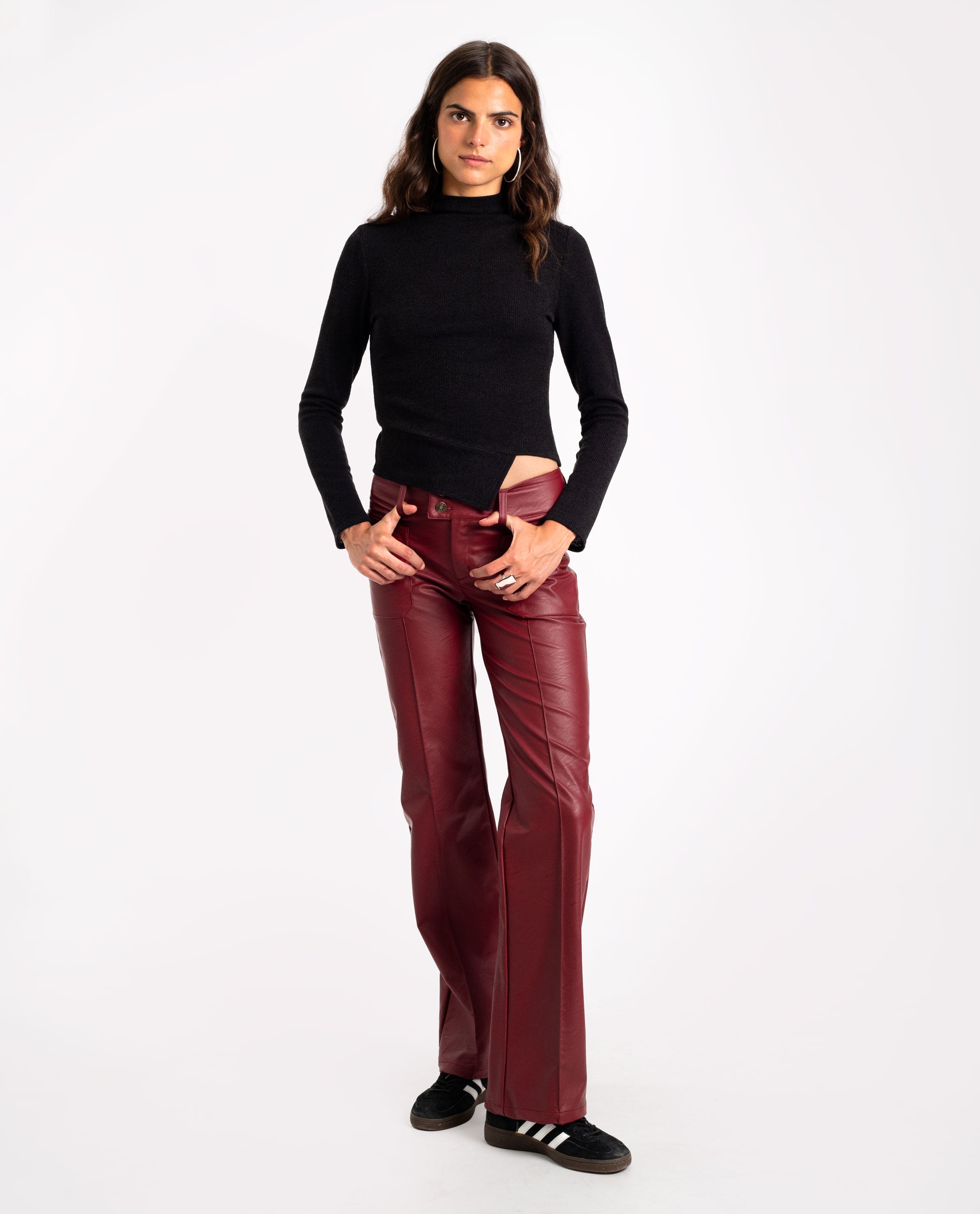 Zara España Jeans De Zara Mujer Pantalon Rojo Mujer Tiro Alto