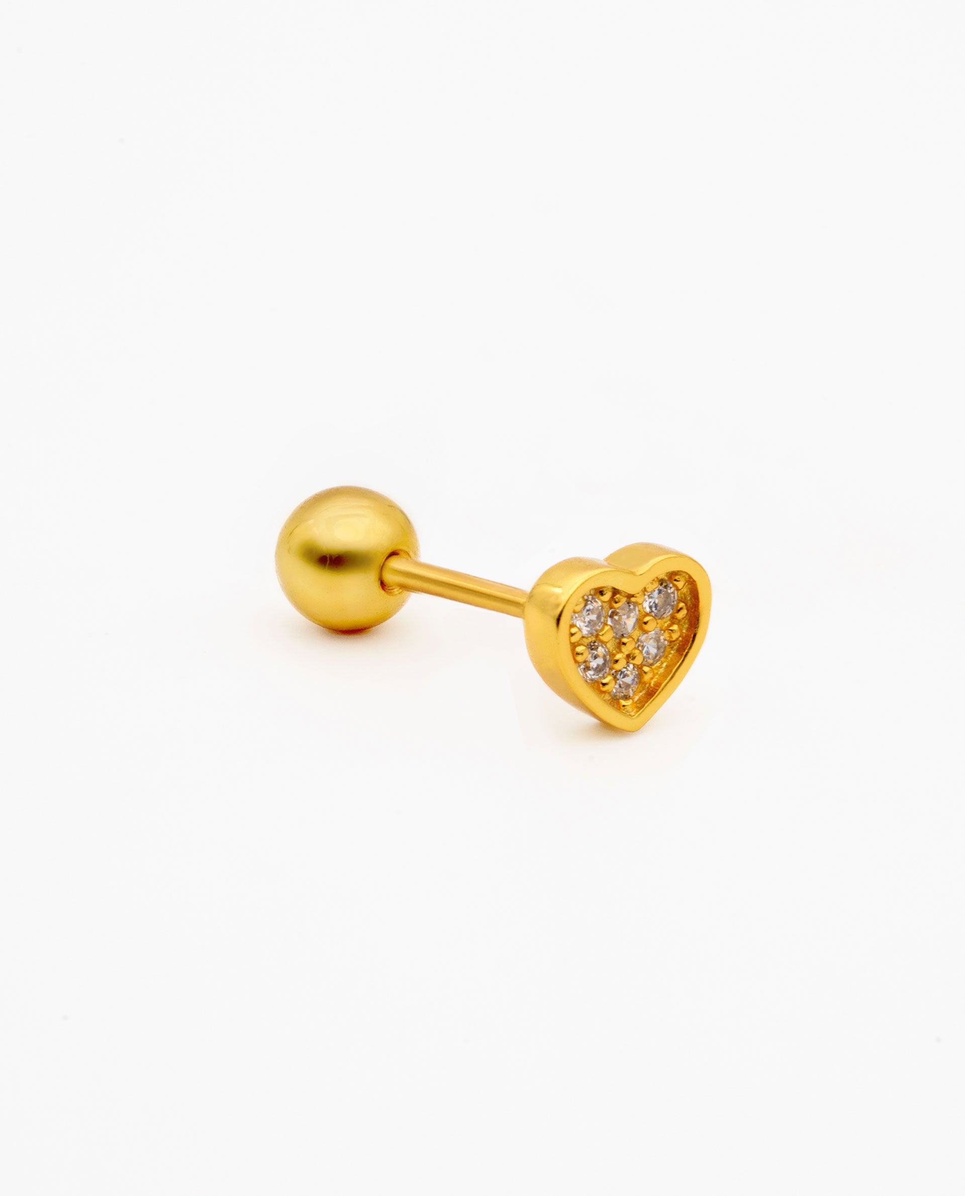 PIERCING HEART SPARKS - GOLD PLATED SILVER