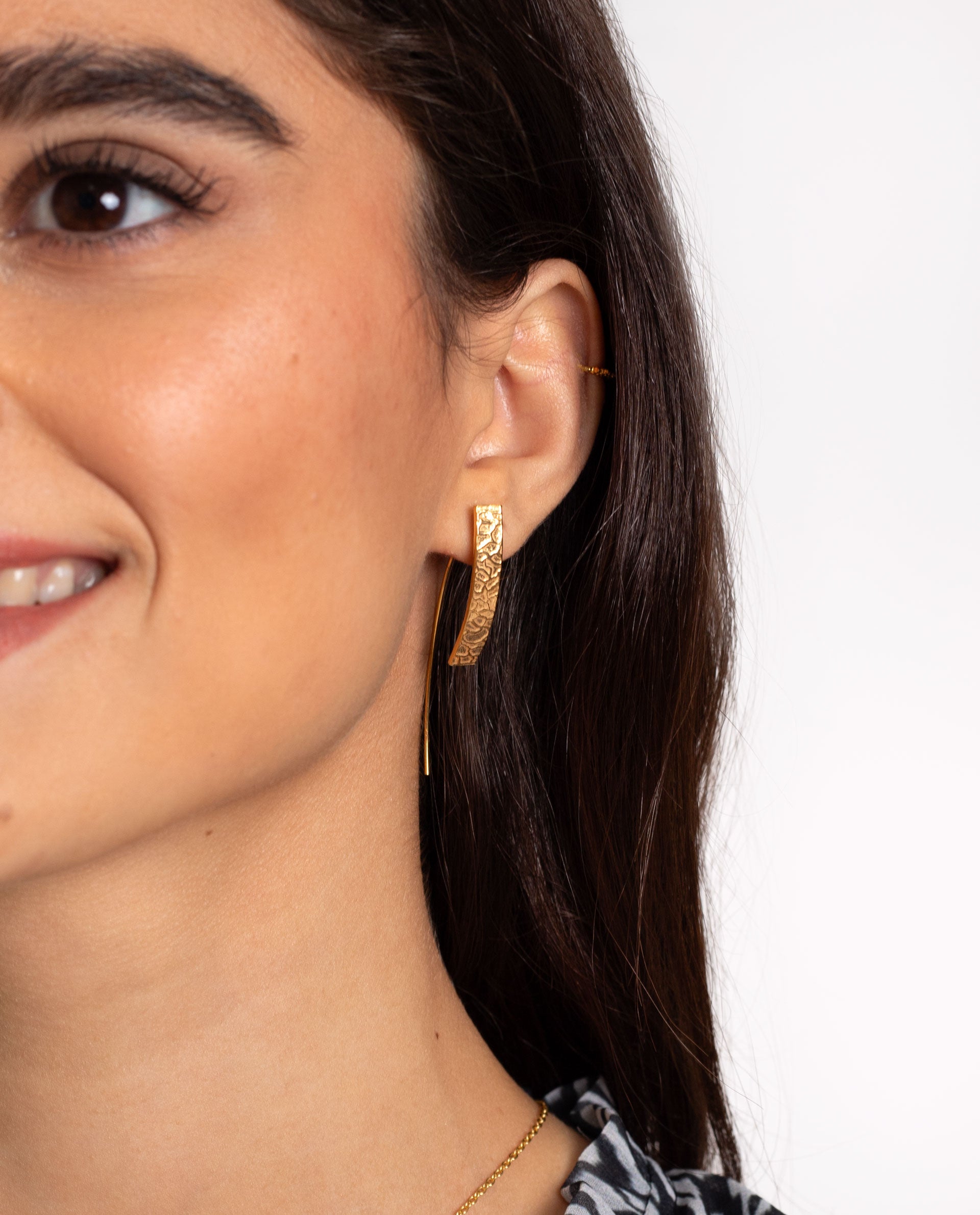 PLAQUE EARRINGS - GOLD PLATED