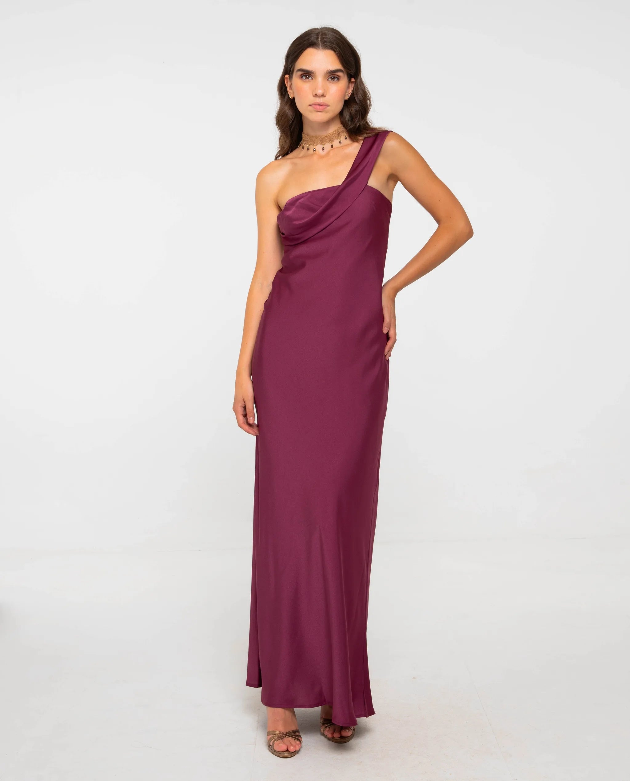 ISABELA DRESS · PLUM