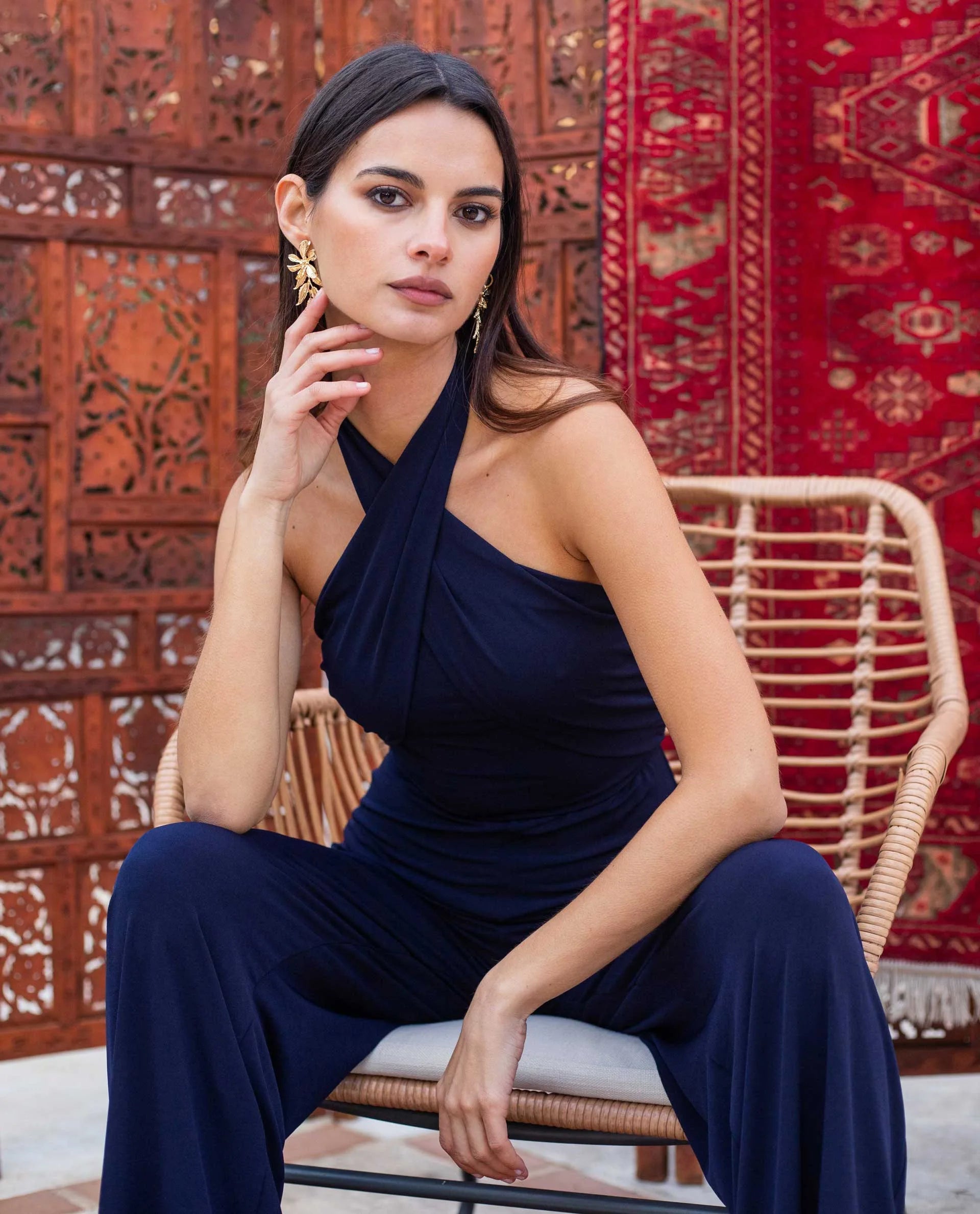 navy blue dress jumpsuits Things Work Out Jumpsuit Navy Size XS from Hello Molly