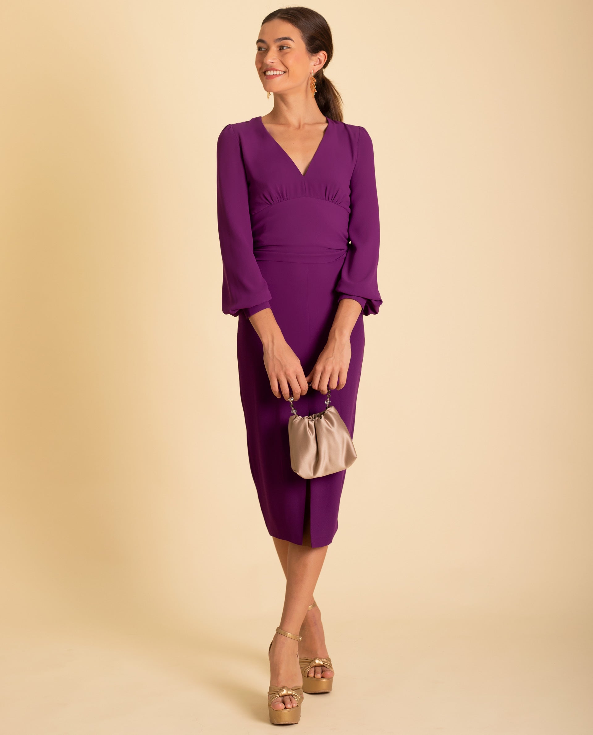 Falda de Tubo Midi para Invitada Boda Colección Eventos THE-ARE