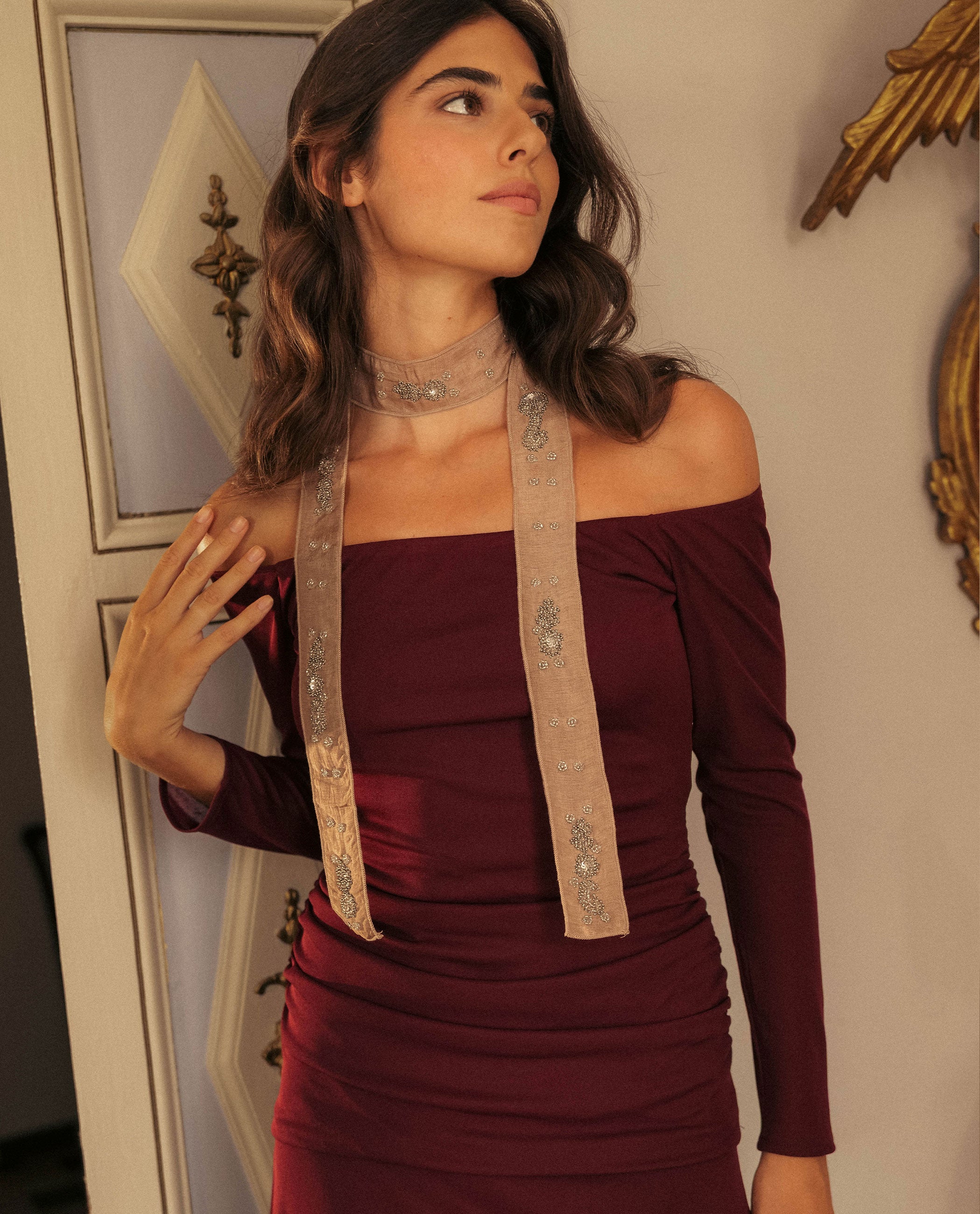 FOULARD NÃO IMPORTA O QUÊ - TAUPE