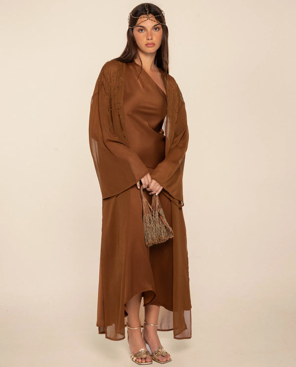 LEONOR DRESS - BROWN