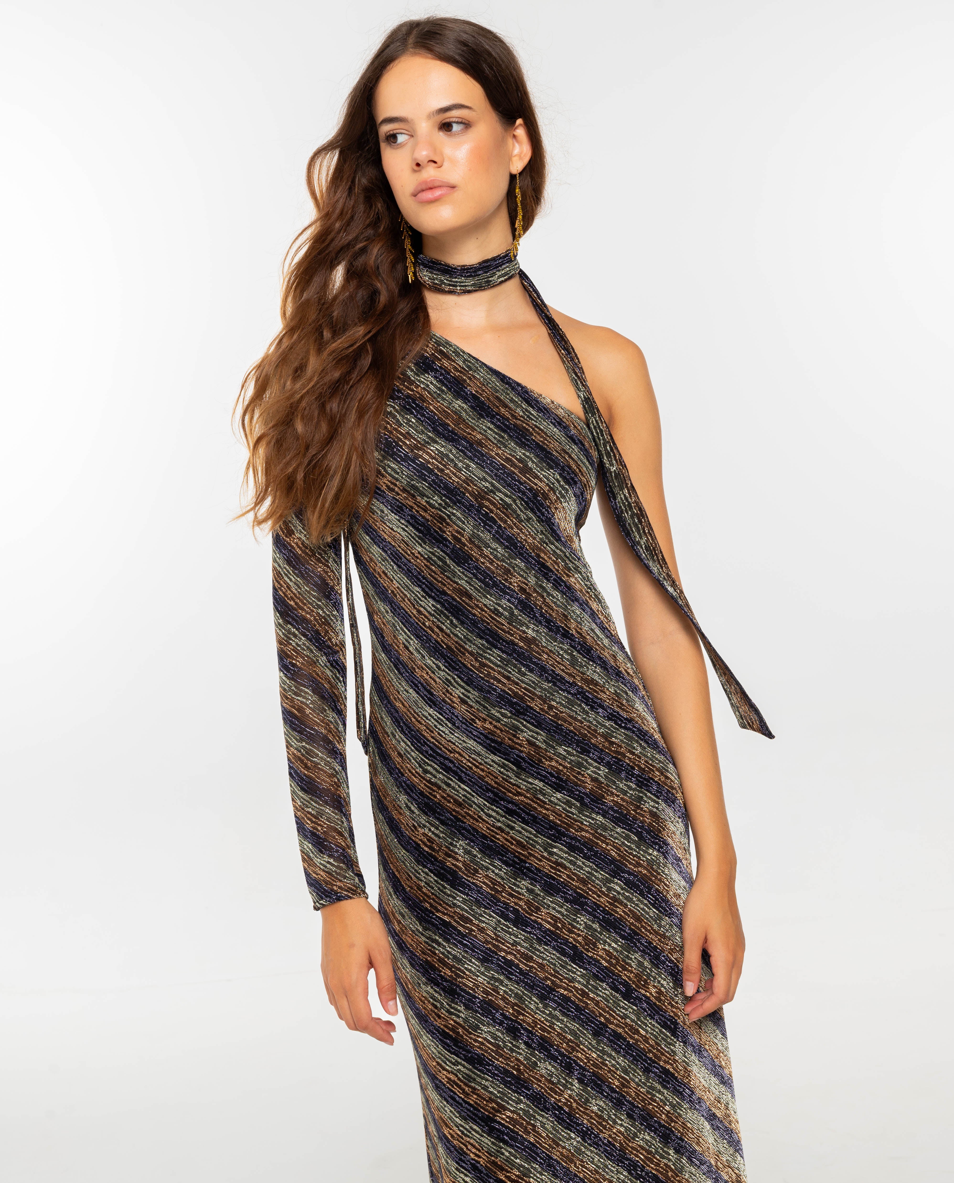 Long Sleeve Sparkly Maxi Dress