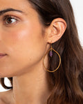AMETHYST TEAR EARRINGS · GOLD PLATED