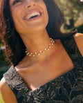 COLLAR ZIGY PEARL · ACERO BAÑO ORO