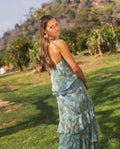 CHARLOTTE BLOUSE · AQUAMARINE