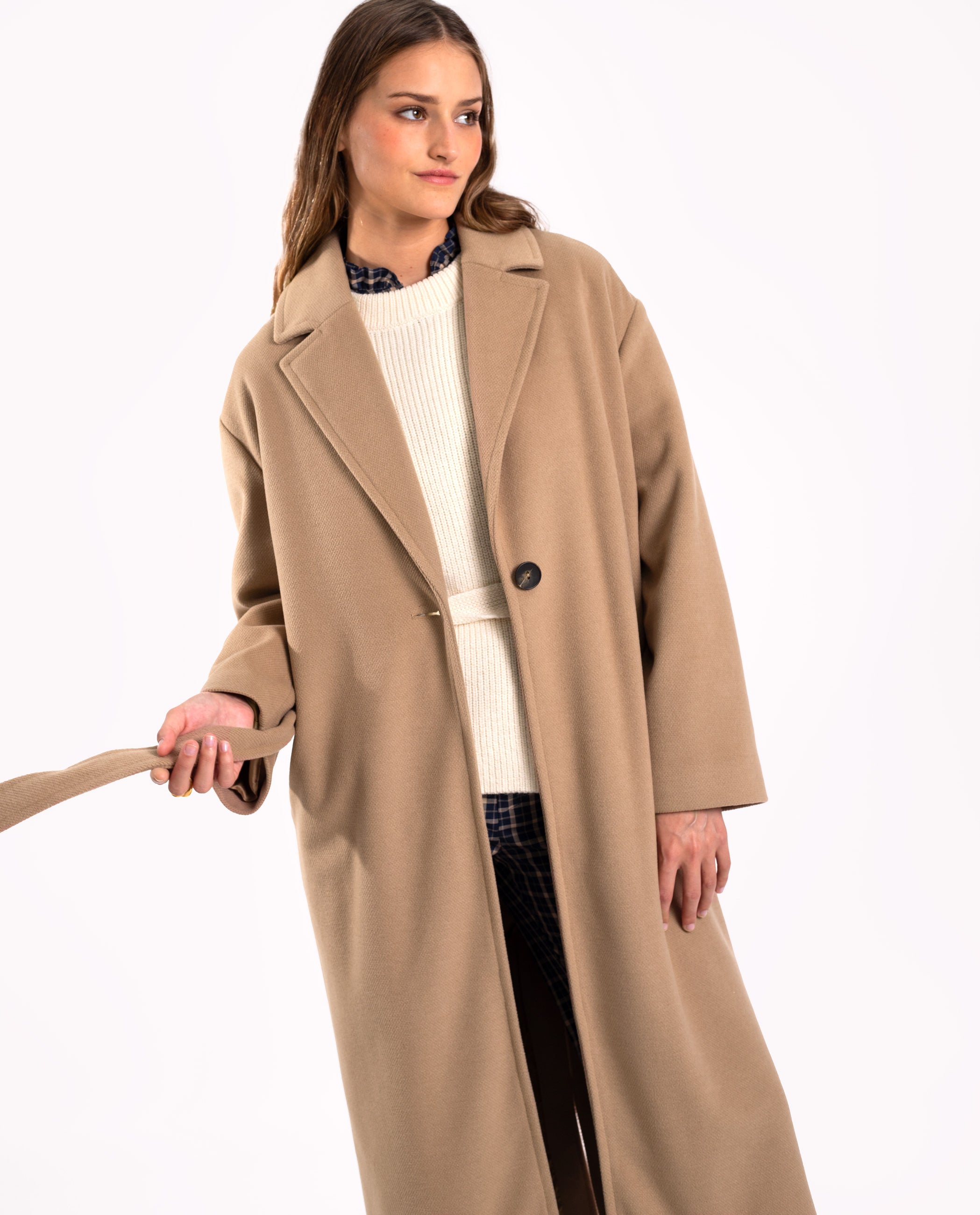 Abrigo Largo Outfit Bolso Camel Women's Camel Long Coat Fall
