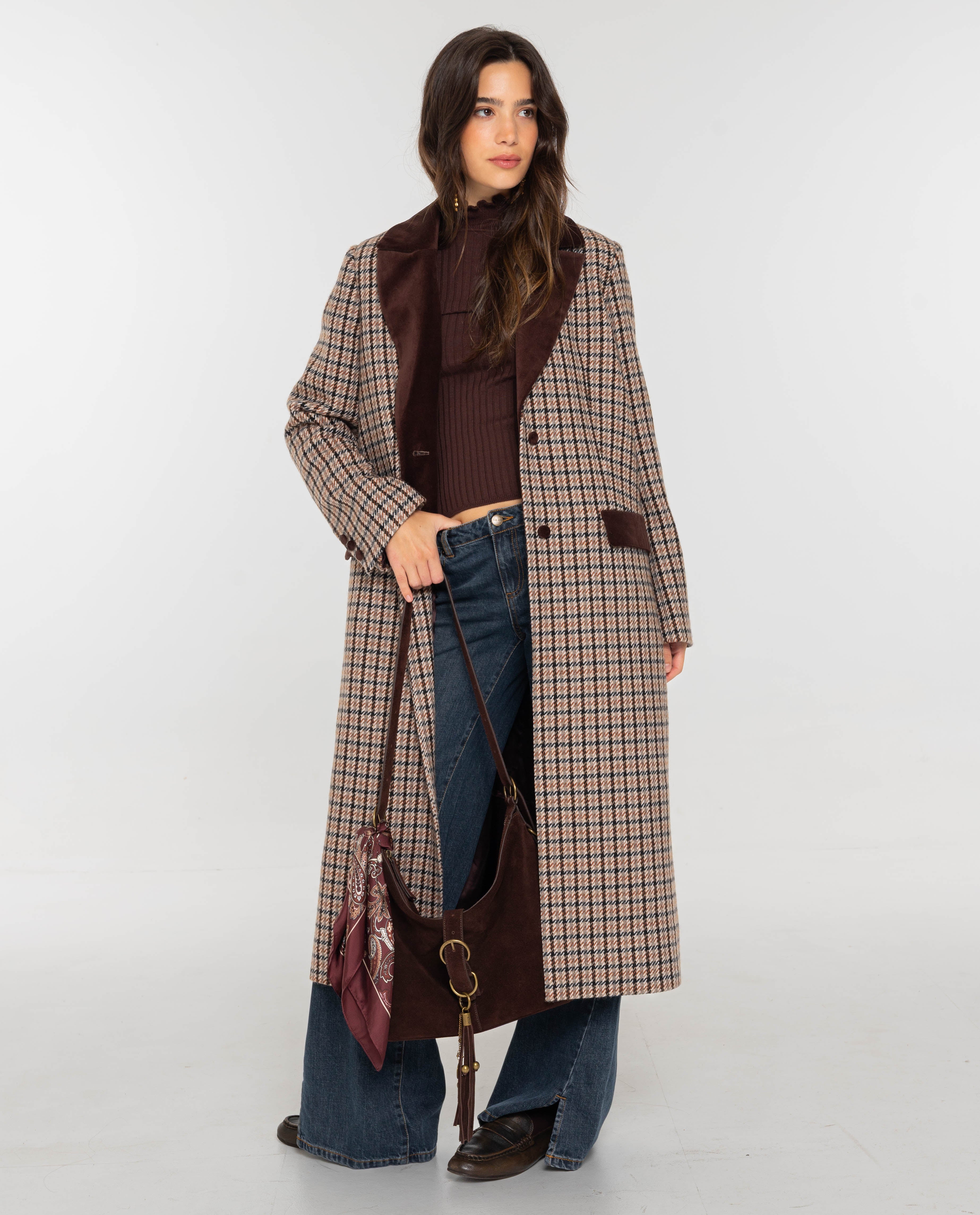 Abrigo de Cuadros Colección Casual THE-ARE - Main Image