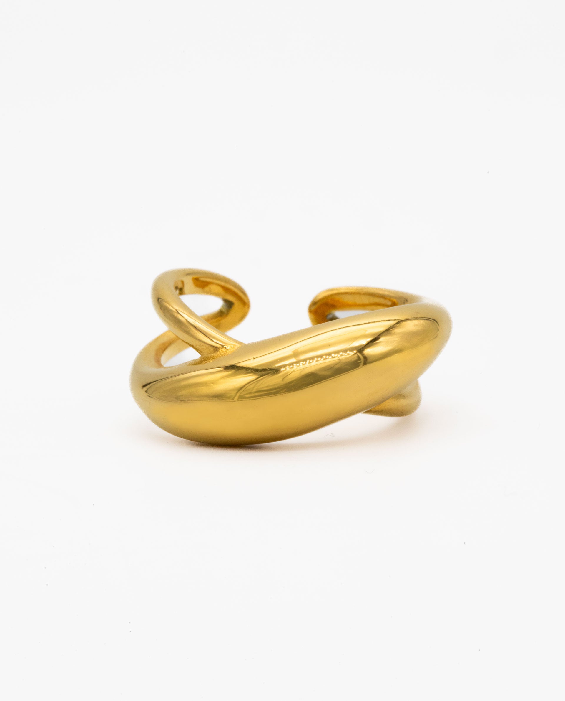 EX-RING - STEEL GOLD PLATED