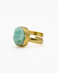 ANILLO HOPE AMAZONITE · BAÑO ORO