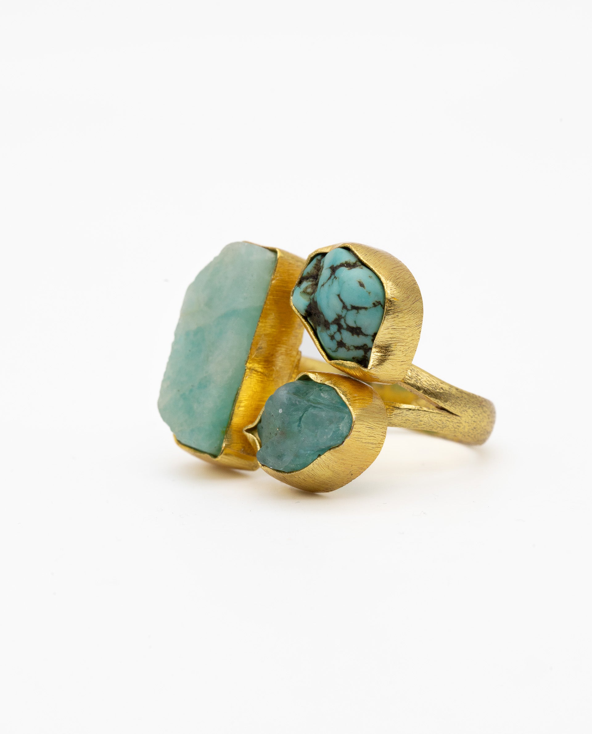 OCEAN BALANCE RING - GOLD PLATED