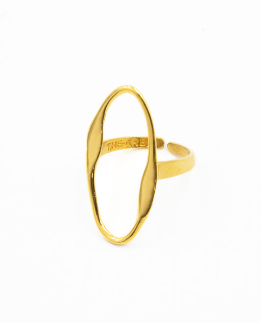 HALO RING - GOLD PLATED SILVER
