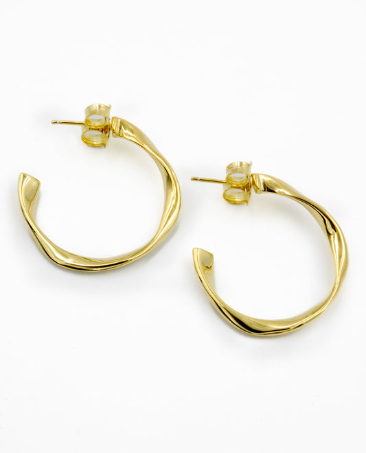 SPIRAL EARRINGS - GOLD PLATED SILVER
