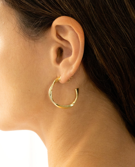 Spiral Earrings - Gold Plated Silver