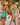 BAÑADOR MAUI | Bañador de Mujer Turquesa con Flores Pequeñas | Bañadores THE-ARE