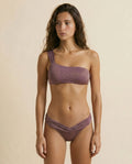 Denim bikini top · Purple