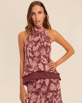 CHARLOTTE BLOUSE · BURGUNDY