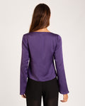 BLUSA I NEVER… | Blusa Morada Escote Mariposa | Ropa Fiesta Mujer THE-ARE