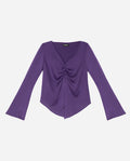 BLUSA I NEVER… | Blusa Morada Escote Mariposa | Ropa Fiesta Mujer THE-ARE
