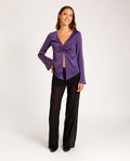 BLUSA I NEVER… | Blusa Morada Escote Mariposa | Ropa Fiesta Mujer THE-ARE