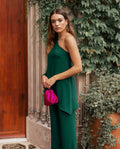 BLUSA MRS. OLMOS · VERDE BOTELLA Blusa Verde Asimétrica Elegante | Blusas Invitadas THE-ARE