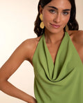 BLUSA ZÚJAR | Blusa Halter Elegante Espalda Abierta | Invitadas THE-ARE