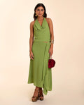 BLUSA ZÚJAR | Blusa Halter Elegante Espalda Abierta | Invitadas THE-ARE
