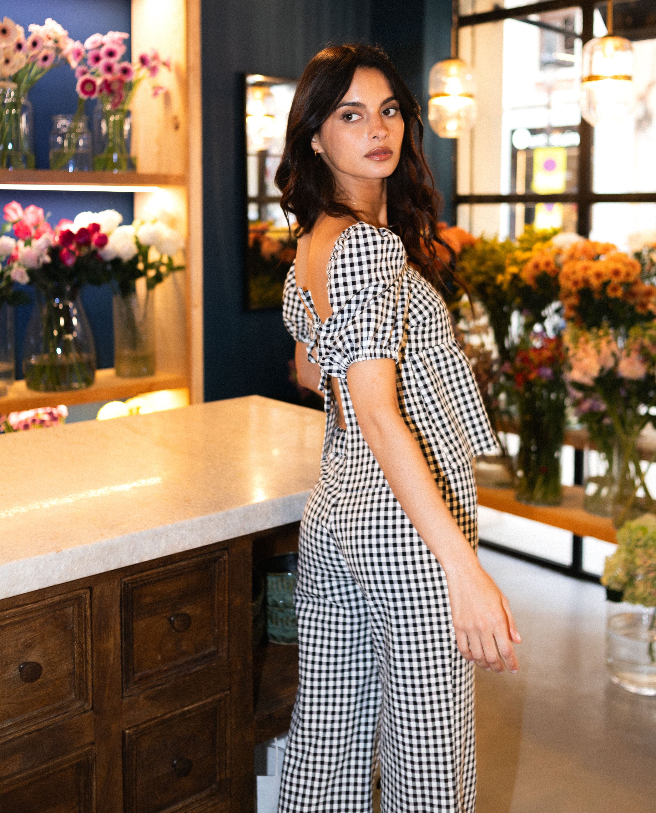 Cuadros Vichy Playera De Cuadros Mujer Camisa Oversize Texturizada