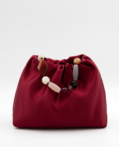 Bolso Boda Burdeos Bolso De Mano Burdeos Fruncido Accesorios Para