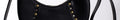 Bolso Negro de Piel Forma de Media Luna y Tachuelas | THE-ARE