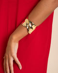CROSS LEAF BRACELET · GOLD PLATED