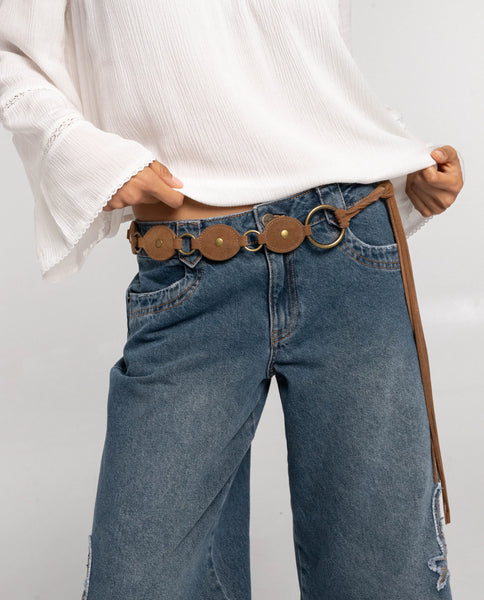 Leather chain-style belt | THE-ARE leather accessories
