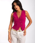 MADE YOU LOOK VEST · CHERRY