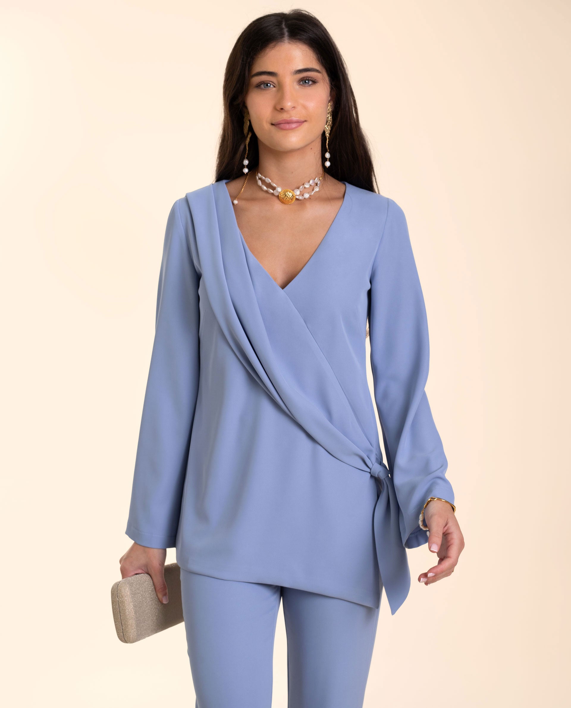 Chaqueta de Traje Azul Celeste Mujer Invitadas THE-ARE