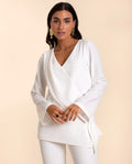 CHAQUETA RONDA |Chaqueta de Traje Blanca Mujer | Invitadas THE-ARE