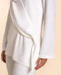 CHAQUETA RONDA |Chaqueta de Traje Blanca Mujer | Invitadas THE-ARE