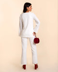 CHAQUETA RONDA |Chaqueta de Traje Blanca Mujer | Invitadas THE-ARE