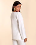 CHAQUETA RONDA |Chaqueta de Traje Blanca Mujer | Invitadas THE-ARE