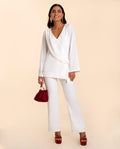 CHAQUETA RONDA |Chaqueta de Traje Blanca Mujer | Invitadas THE-ARE