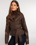 VESTE JUST BECAUSE · MARRON