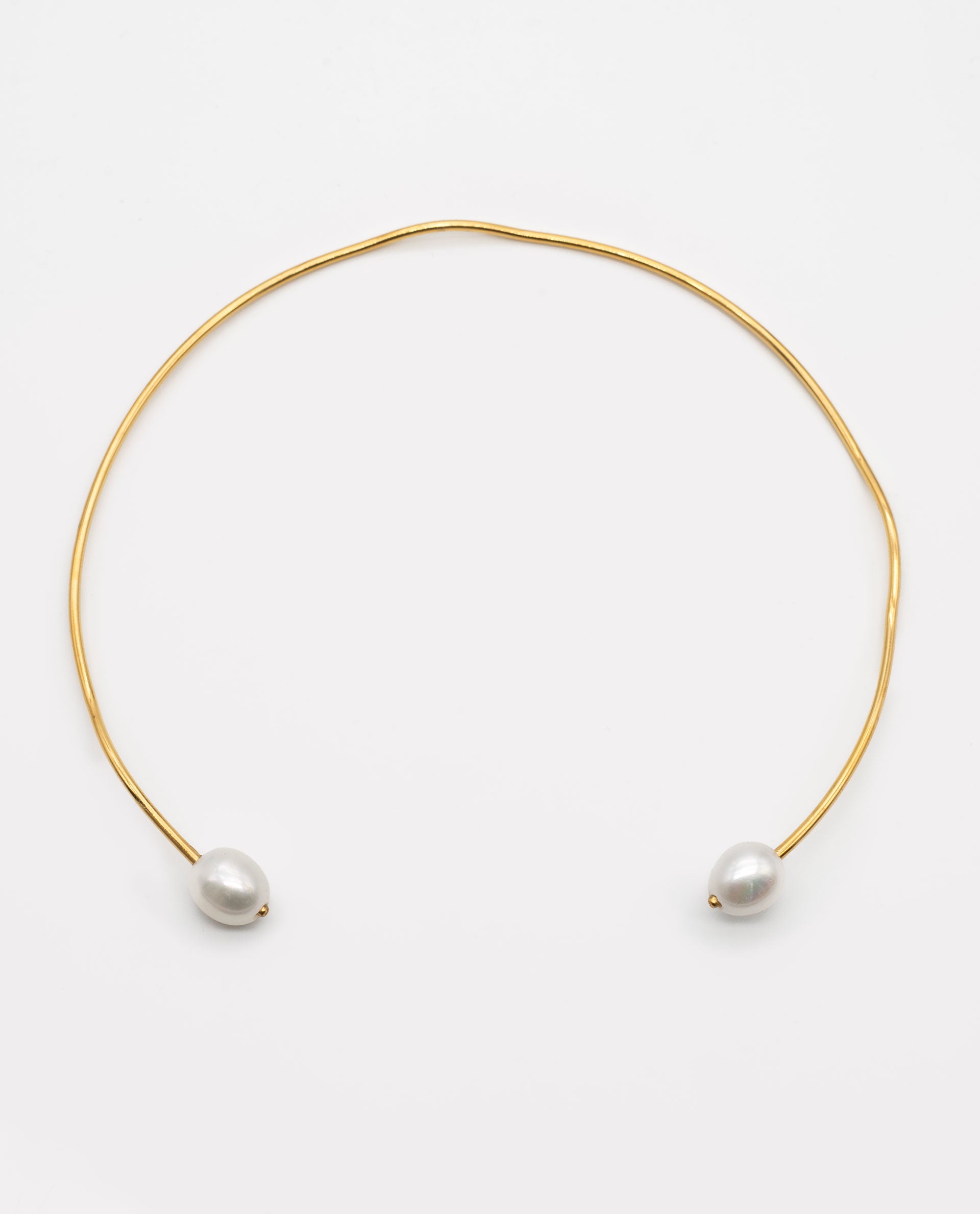 CHOKER DUO PEARLS - GOLD PLATED