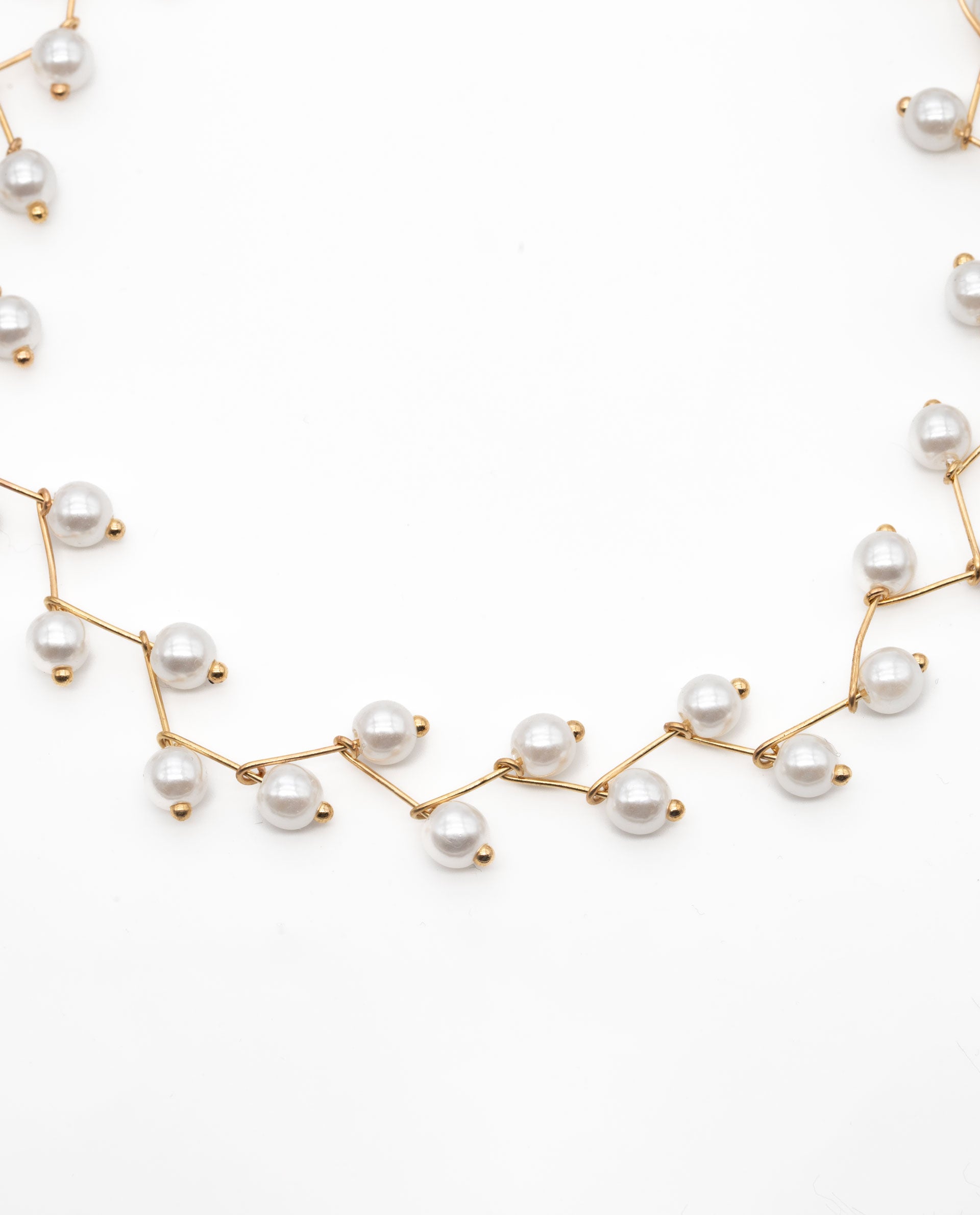 ZIGY PEARL NECKLACE - GOLD