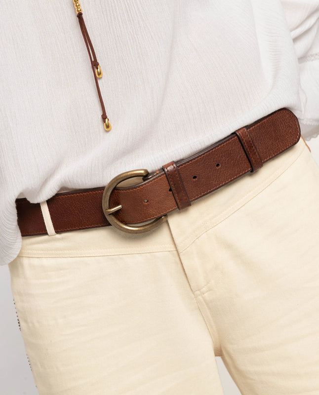 Ceinture Femme Simili Cuir Marron - Double Tour - Longueur 165 à 180 Cm - Neuf Sans étiquettes