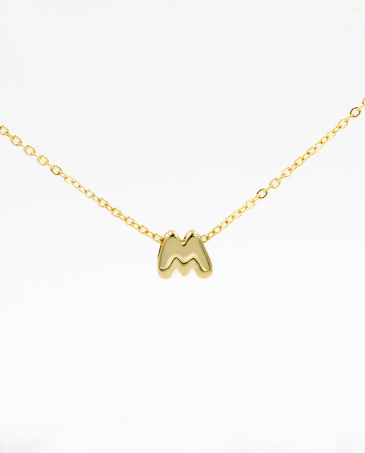 NECKLACE EVERYDAY LETTER - SILVER GOLD PLATED