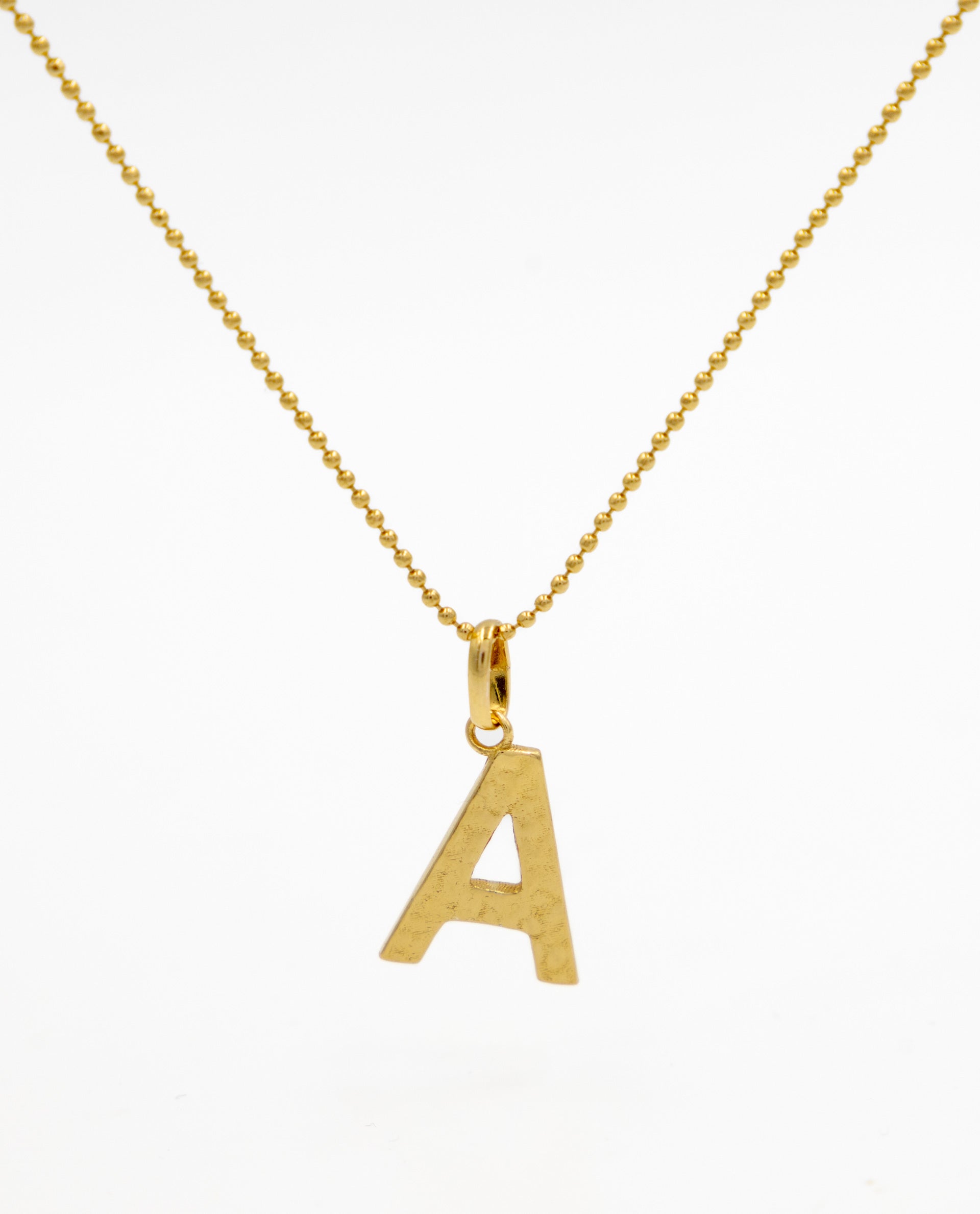NECKLACE LETTER AMULET - GOLD PLATED