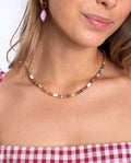 MARINES COLORS NECKLACE · GOLD PLATED STEEL